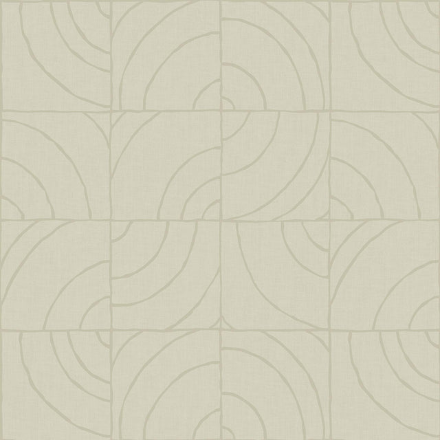 York Taupe Batik Blok Peel & Stick Wallpaper