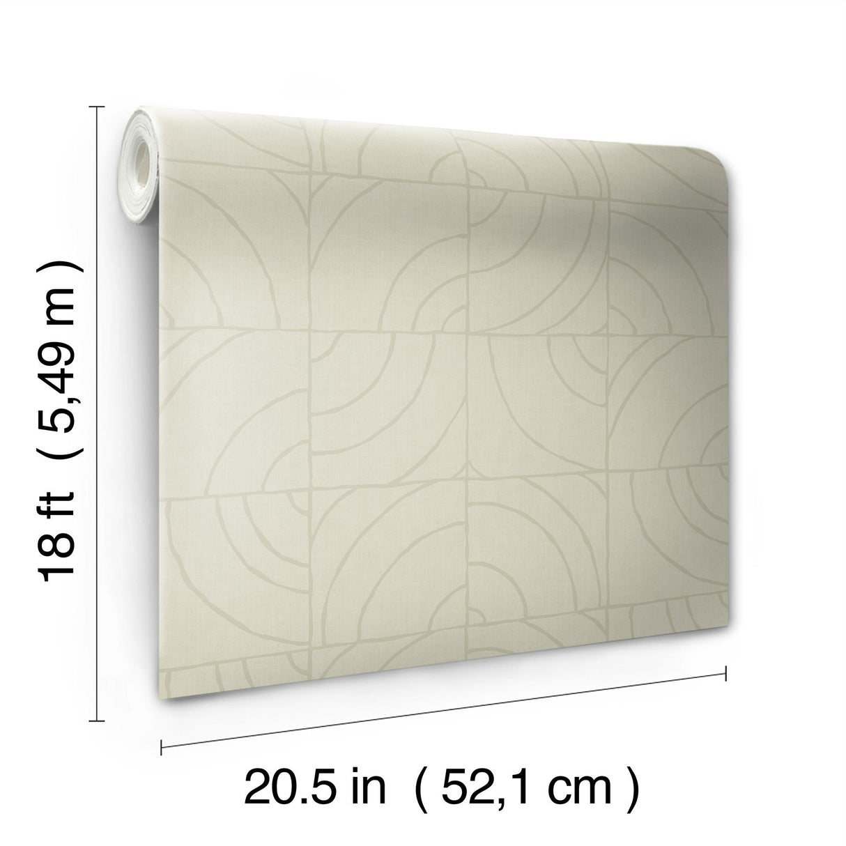 York Taupe Batik Blok Peel & Stick Wallpaper