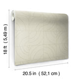 York Taupe Batik Blok Peel & Stick Wallpaper