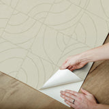 York Taupe Batik Blok Peel & Stick Wallpaper