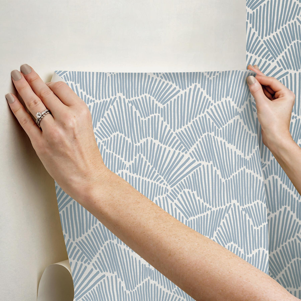 York Periwinkle Ridge & Valley Peel & Stick Wallpaper