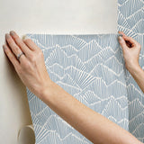 York Periwinkle Ridge & Valley Peel & Stick Wallpaper