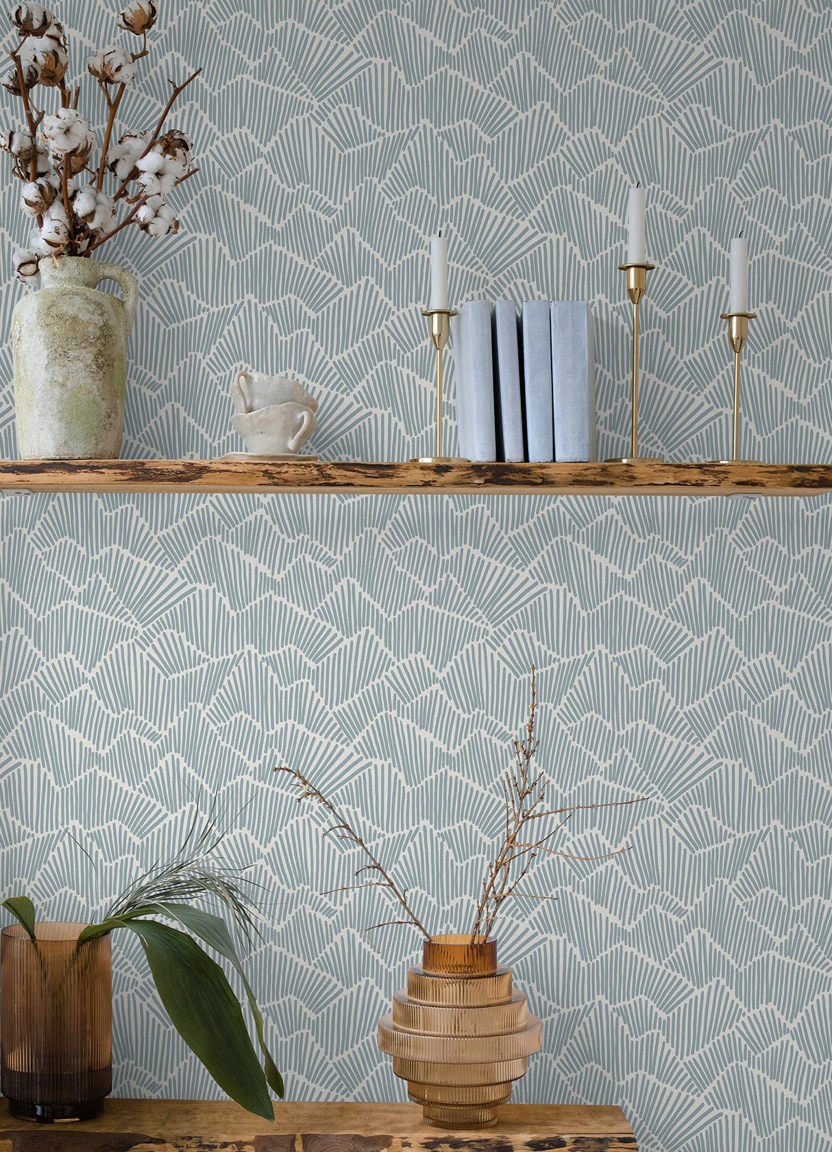 York Periwinkle Ridge & Valley Peel & Stick Wallpaper