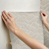 York Beige Ridge & Valley Peel & Stick Wallpaper