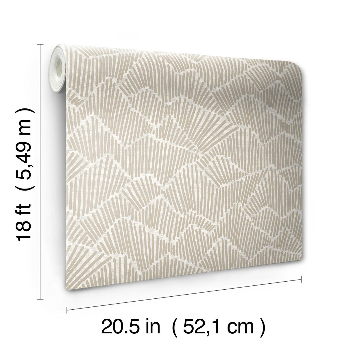 York Beige Ridge & Valley Peel & Stick Wallpaper