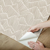 York Beige Ridge & Valley Peel & Stick Wallpaper