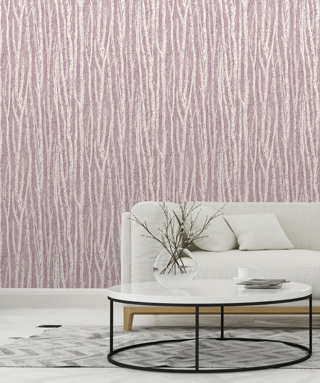 York Purple Birch Tree Wallpaper