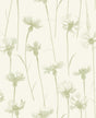York Dalia Green Cornflower Wallpaper