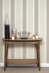 York Beige Stripe Wallpaper