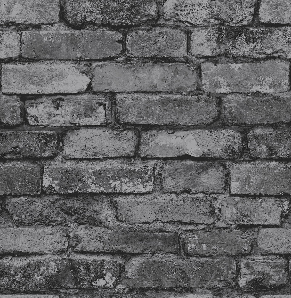 York Davis Charcoal Rustic Brick Wallpaper