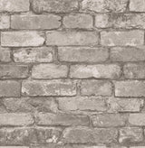 York Davis Light Grey Rustic Brick Wallpaper