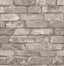 York Davis Light Grey Rustic Brick Wallpaper