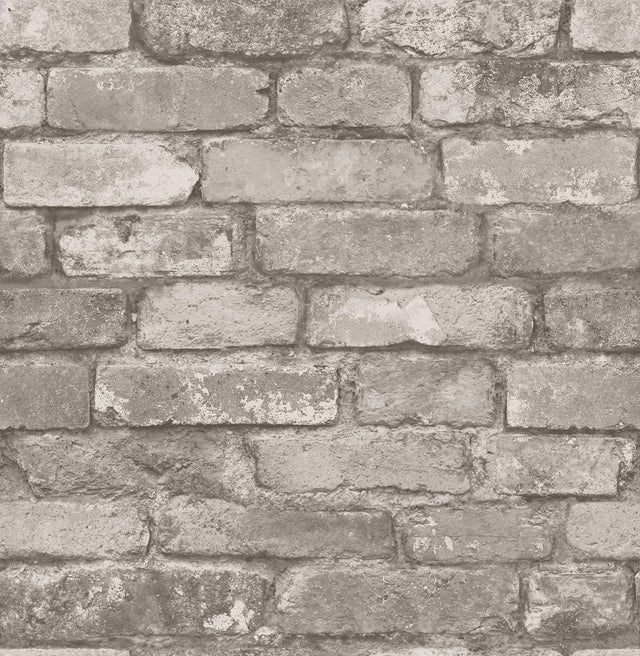 York Davis Light Grey Rustic Brick Wallpaper