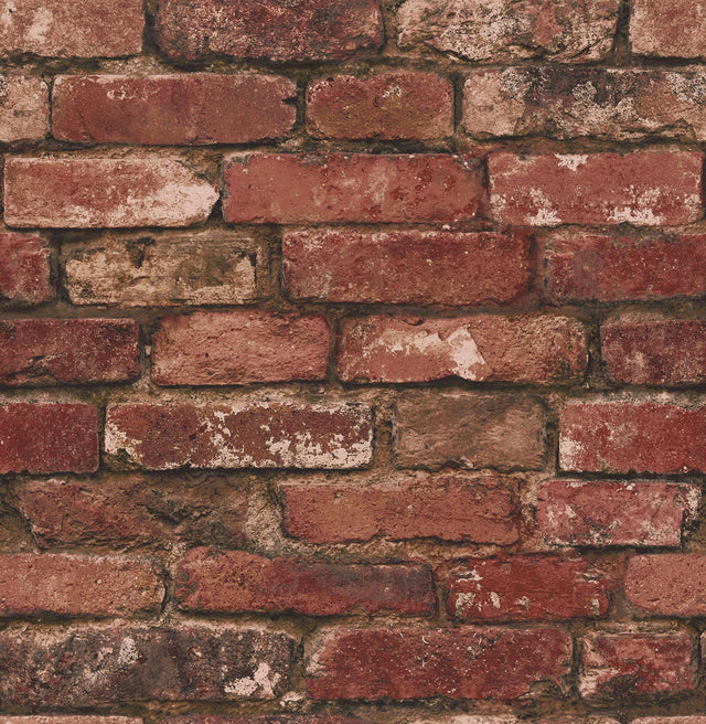 York Davis Red Rustic Brick Wallpaper