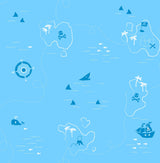 York Charlie Blue Treasure Map Wallpaper