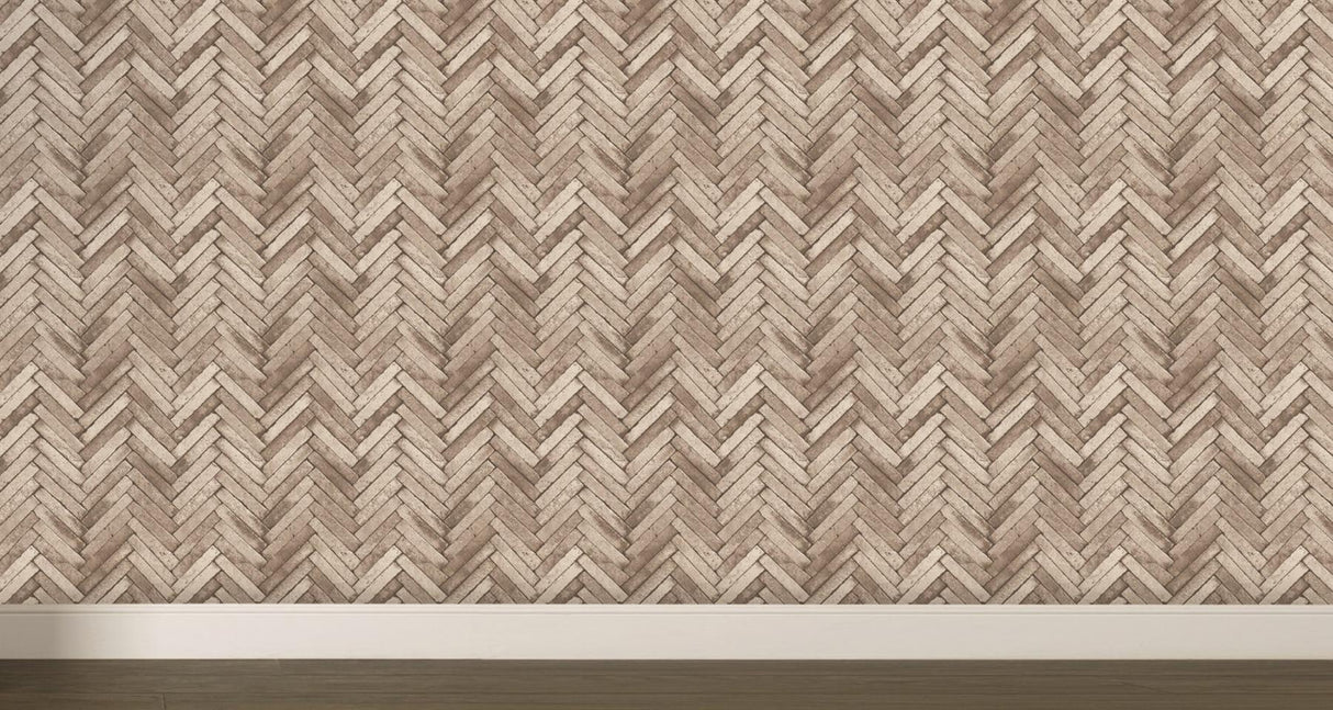 York Ryon Taupe Diagonal Slate Wallpaper