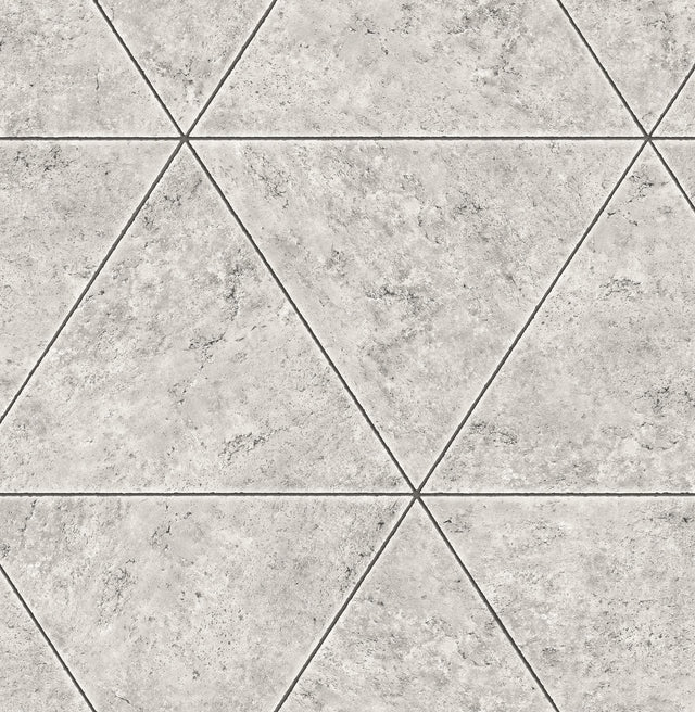 York Benson Grey Marble Triangle Wallpaper
