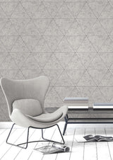 York Benson Grey Marble Triangle Wallpaper