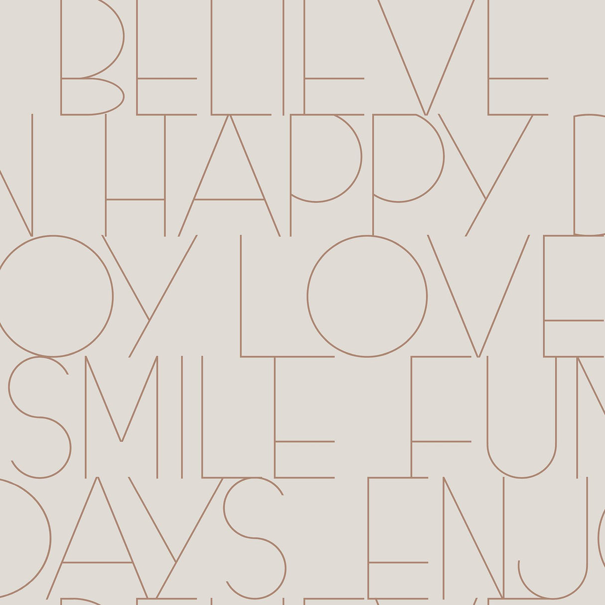 York Oslo Rose Gold Positive Text Wallpaper