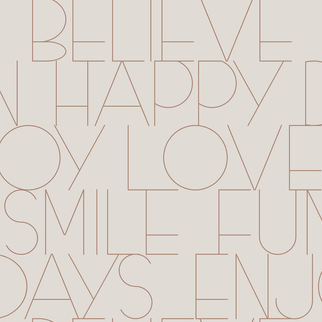 York Oslo Rose Gold Positive Text Wallpaper