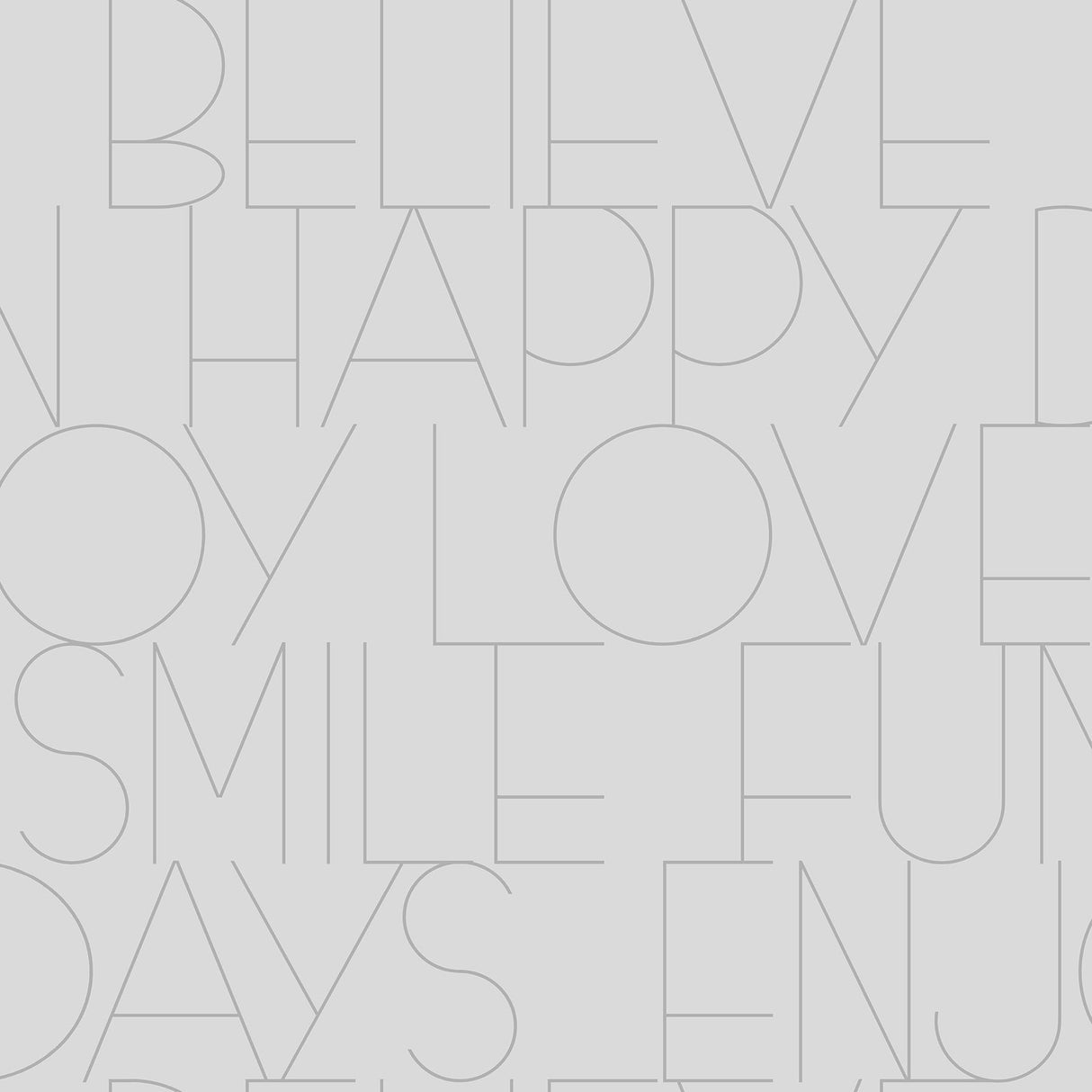 York Oslo Silver Positive Text Wallpaper