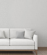 York Oslo Silver Positive Text Wallpaper