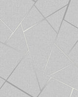 York Quartz Silver Fractal Wallpaper