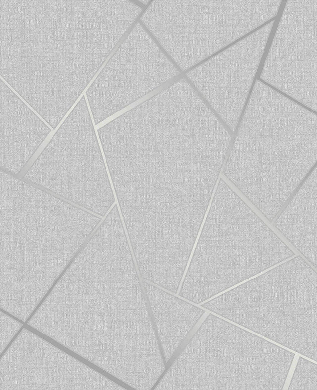 York Quartz Silver Fractal Wallpaper