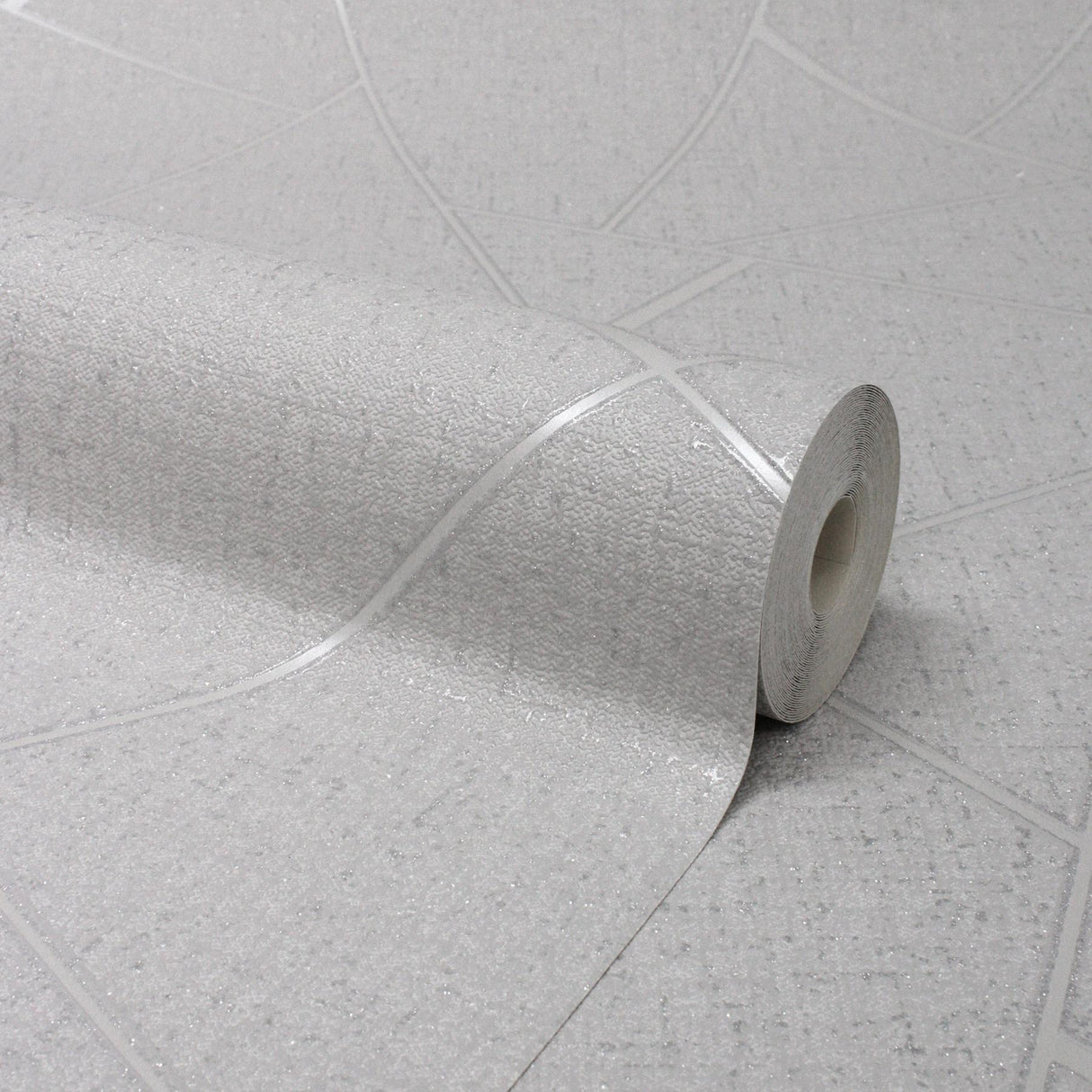 York Quartz Silver Fractal Wallpaper