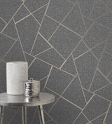 York Quartz Copper Fractal Wallpaper