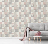 York Marino Blush Geometric Wallpaper