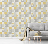York Marino Mustard Geometric Wallpaper