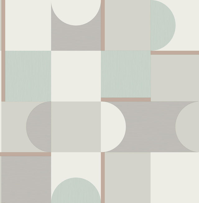 York Marino Mint Geometric Wallpaper