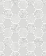 York Ceramica Grey Hexagon Tile Wallpaper