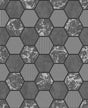 York Ceramica Black Hexagon Tile Wallpaper