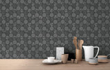 York Ceramica Black Hexagon Tile Wallpaper