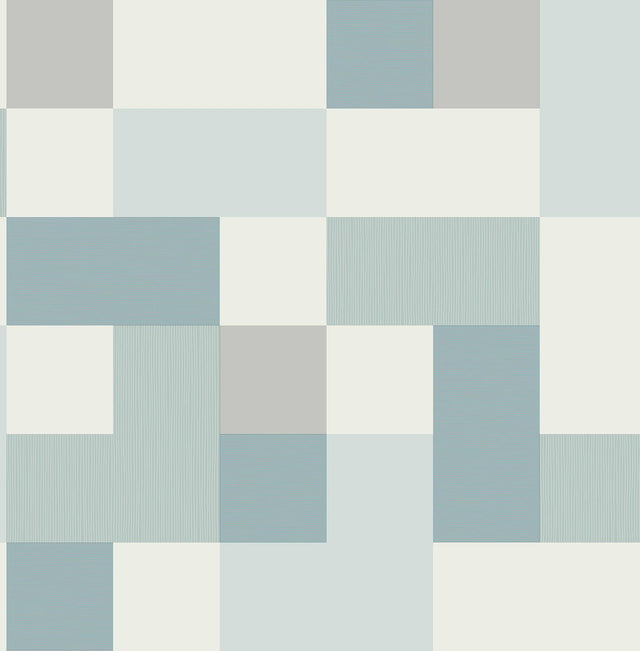 York Milano Aqua Geometric Wallpaper