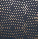 York Shard Navy Trellis Wallpaper