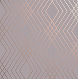 York Shard Grey Trellis Wallpaper