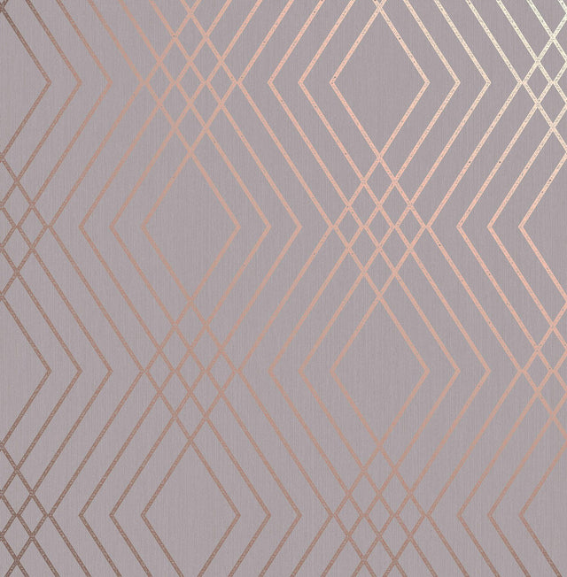 York Shard Grey Trellis Wallpaper