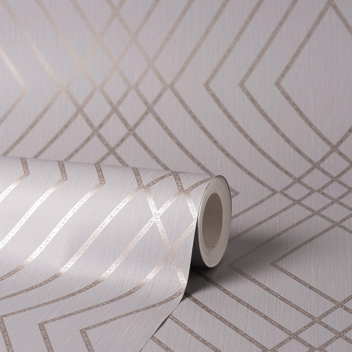 York Shard Grey Trellis Wallpaper