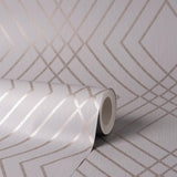 York Shard Grey Trellis Wallpaper