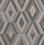 York Shard Charcoal Geometric Wallpaper