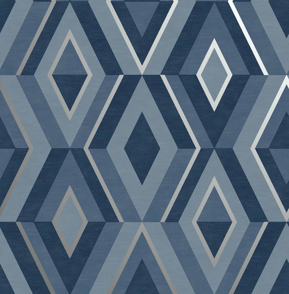 York Shard Blue Geometric Wallpaper