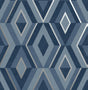 York Shard Blue Geometric Wallpaper