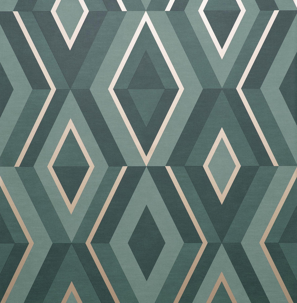 York Shard Turquoise Geometric Wallpaper