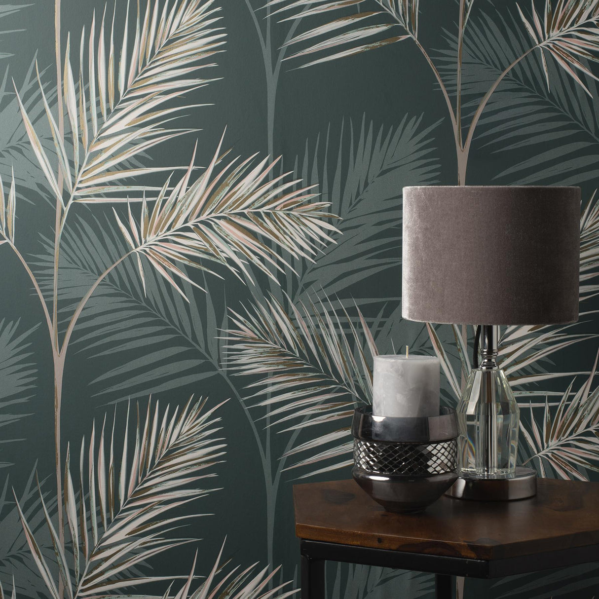 York South Beach Evergreen Fronds Wallpaper
