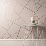 York Quartz Blush Fractal Wallpaper