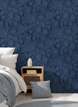 York Dacre Dark Blue Floral Wallpaper