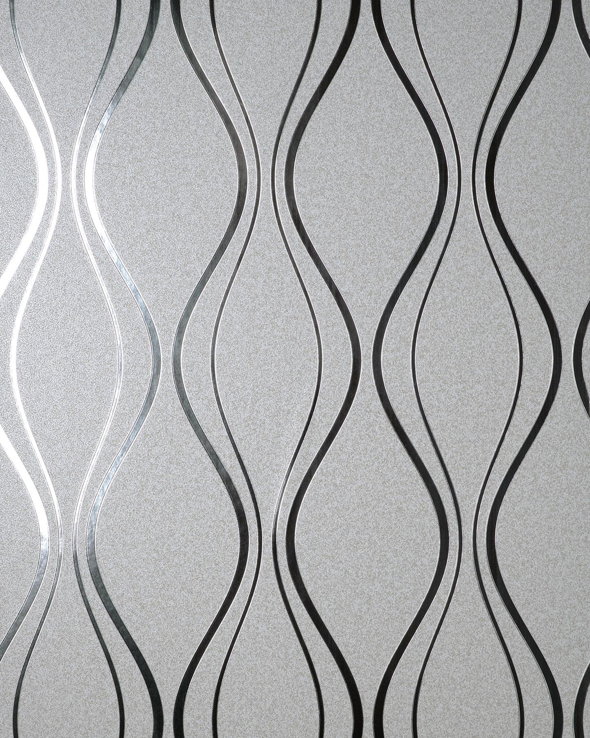 York Odie Silver Contour Wave Wallpaper